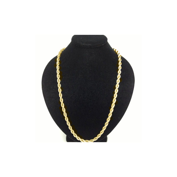 Solid 10k Yellow Gold 3mm Rope Chain Image 1