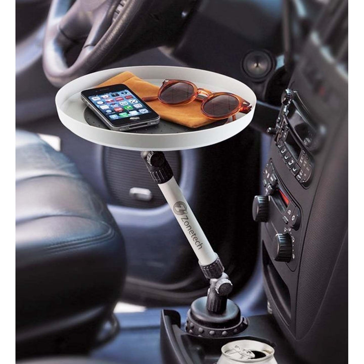 Zone Tech Car Swivel Mount Holder Travel Drink Cup Coffee Table Stand Food Tray Image 4