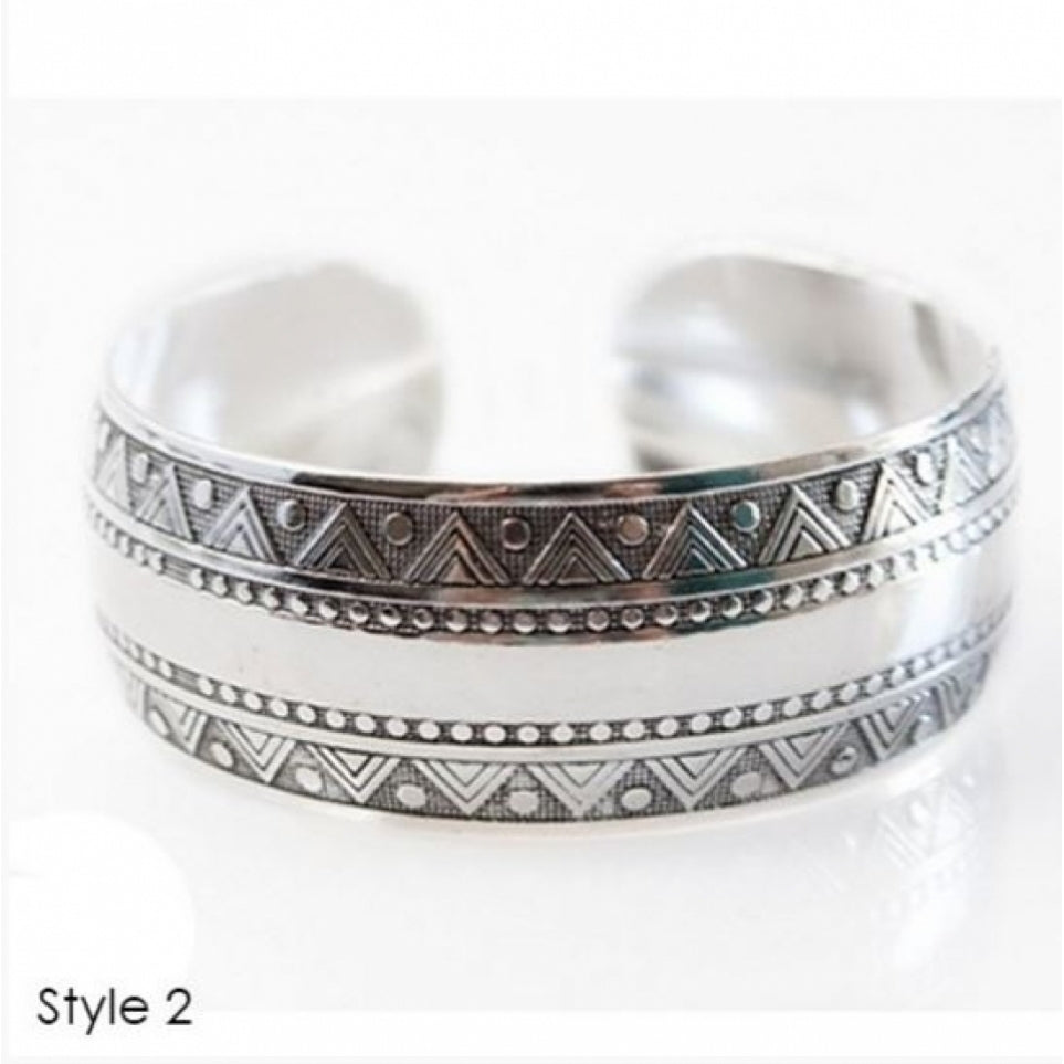 Tibetan Silver Cuff Bracelets - 6 Styles Image 2