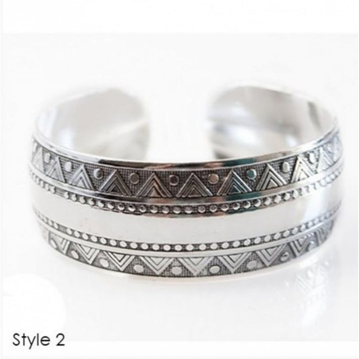 Tibetan Silver Cuff Bracelets - 6 Styles Image 1