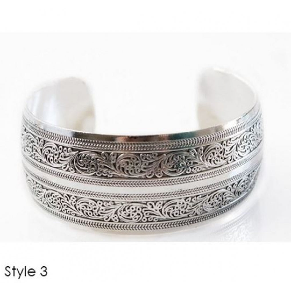 Tibetan Silver Cuff Bracelets - 6 Styles Image 3