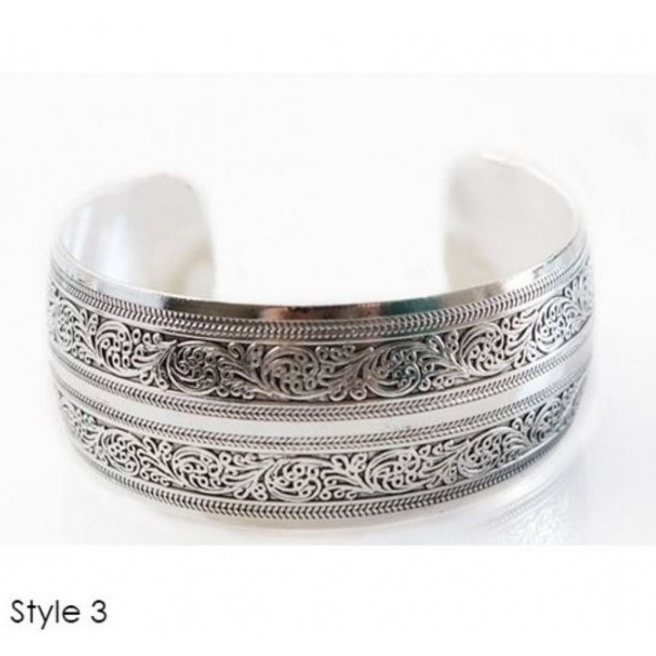 Tibetan Silver Cuff Bracelets - 6 Styles Image 3