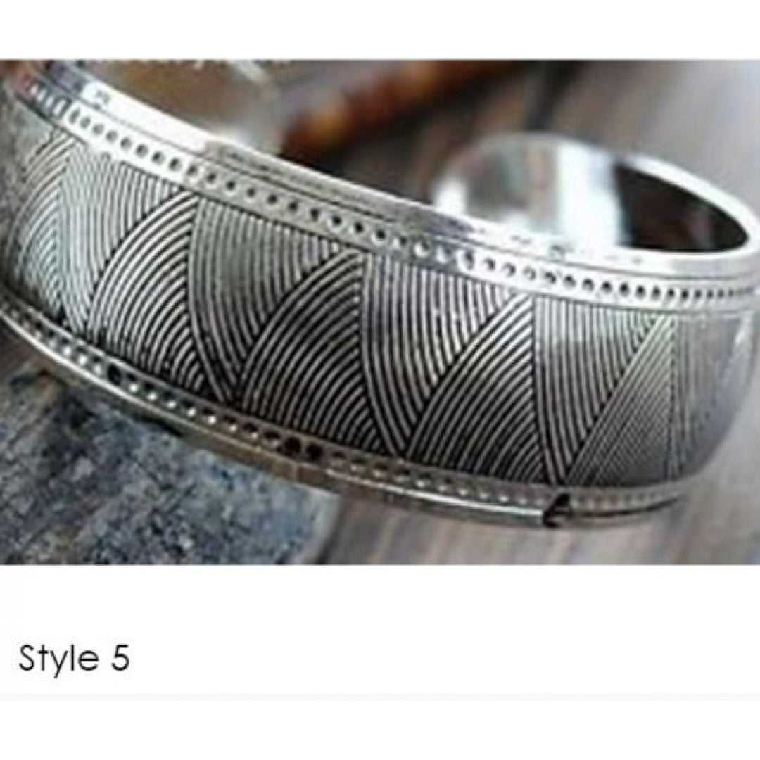 Tibetan Silver Cuff Bracelets - 6 Styles Image 1