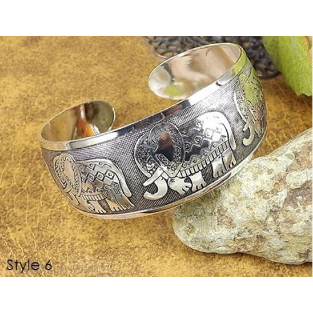 Tibetan Silver Cuff Bracelets - 6 Styles Image 6