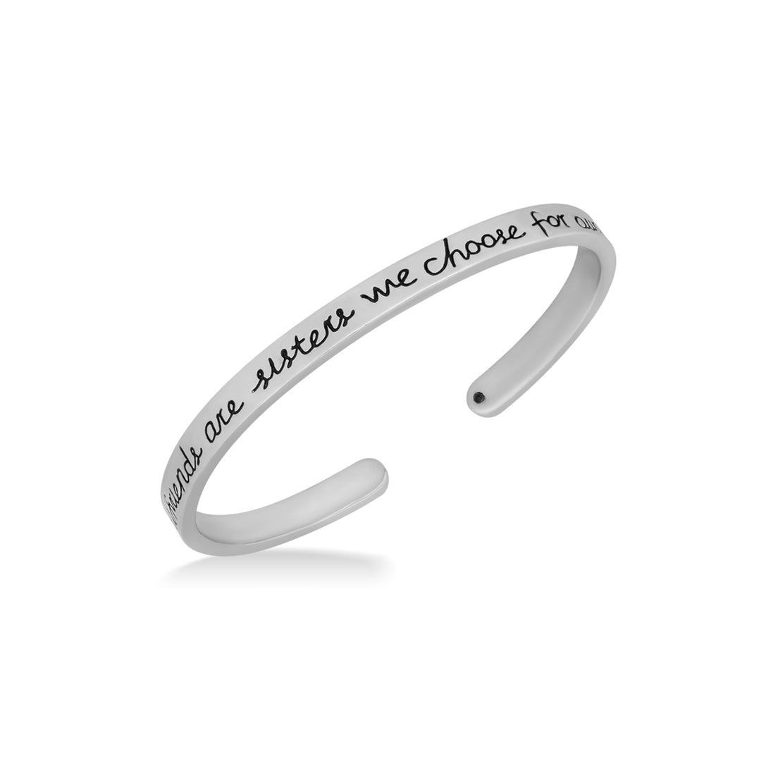 Cuff Silver Plated Girlfriends Are Sisters We Choose For Ourselves Image 1