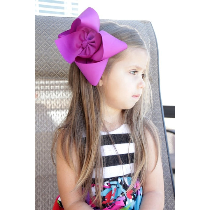 Jumbo XL 6 inch Hair Bow Image 1