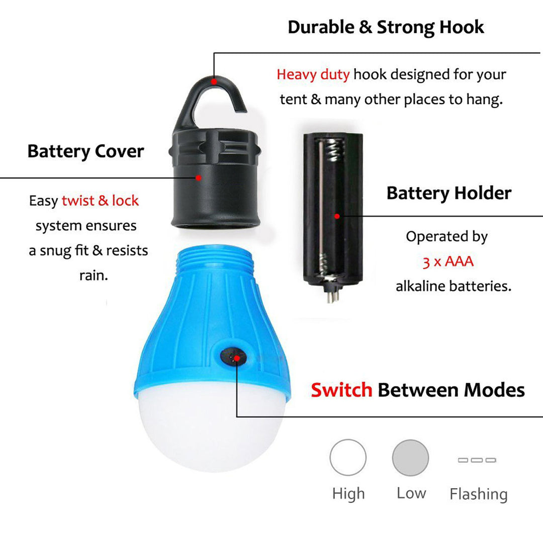 2 Pack Camping Tent LED Lamp Image 3