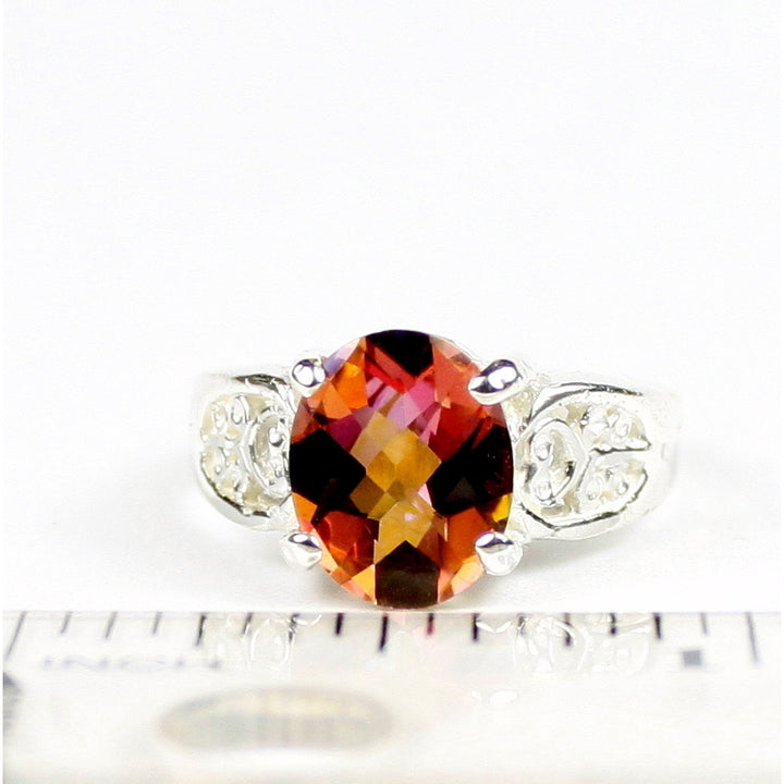 SR369 Twilight Fire Topaz 925 Sterling Silver Ladies Ring, Image 4