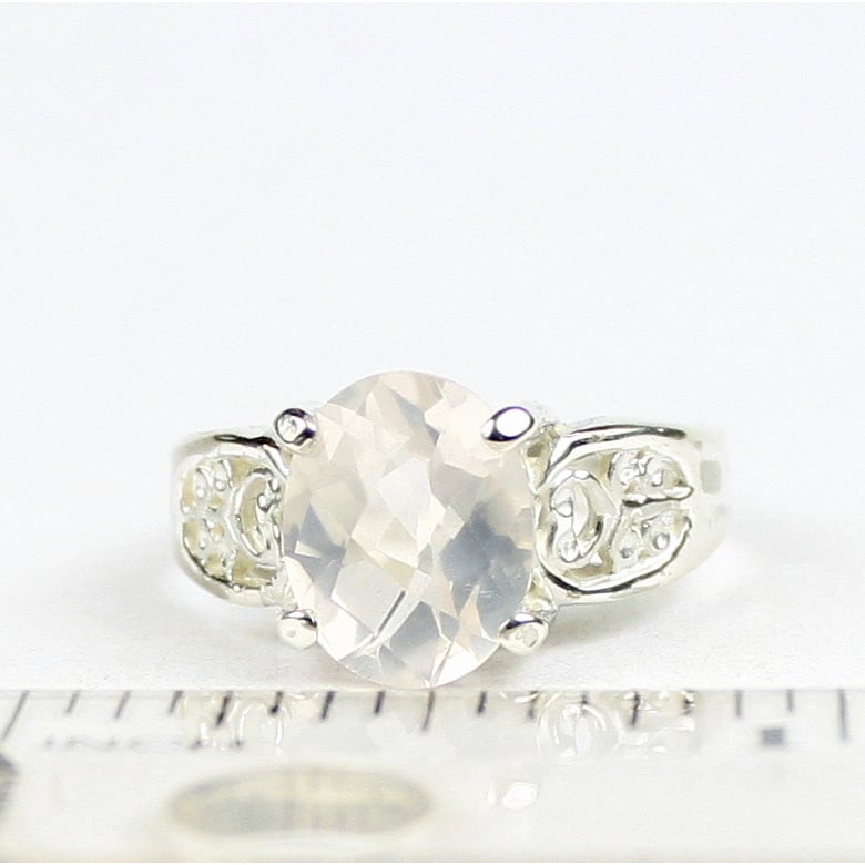 Rose Quartz 925 Sterling Silver Ladies Ring SR369 Image 4