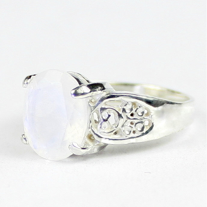 Rainbow Moonstone 925 Sterling Silver Ladies Ring SR369 Image 2