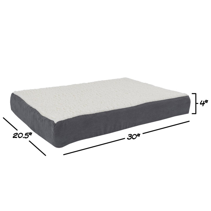 PETMAKER Orthopedic Pet Bed Gray 30x20.5 Memory Foam Removable Cover Medium Image 3