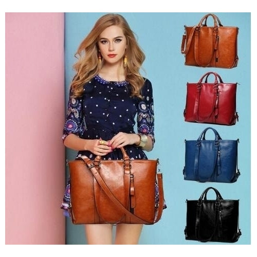 Fashion Bags Tote Women Leather Handbags Women Messenger Bags Shoulder Bags Hot Vintage Bags Popular Image 1