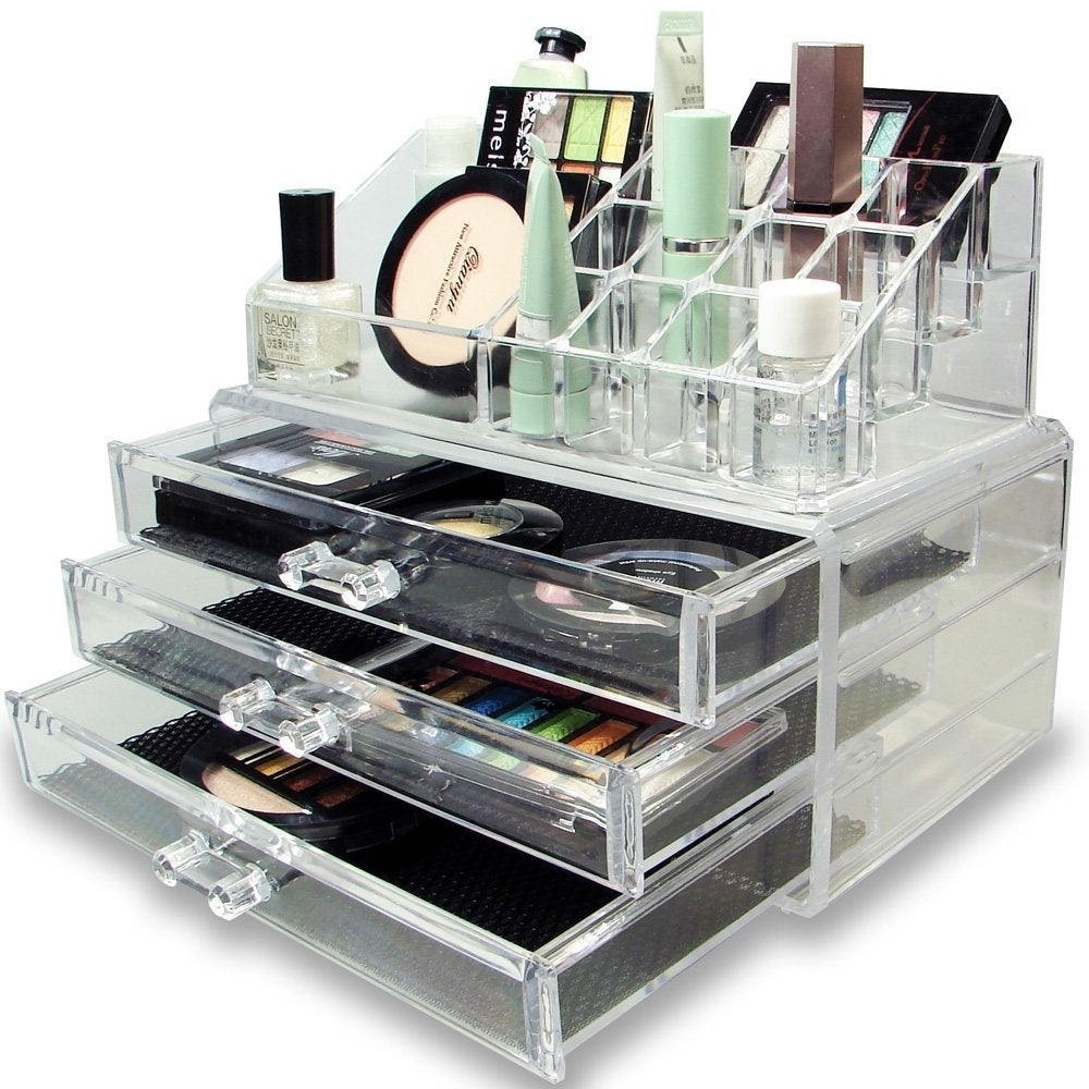 Acrylic Jewelry & Cosmetic Storage Display Boxes Two Pieces Set - COS Image 2