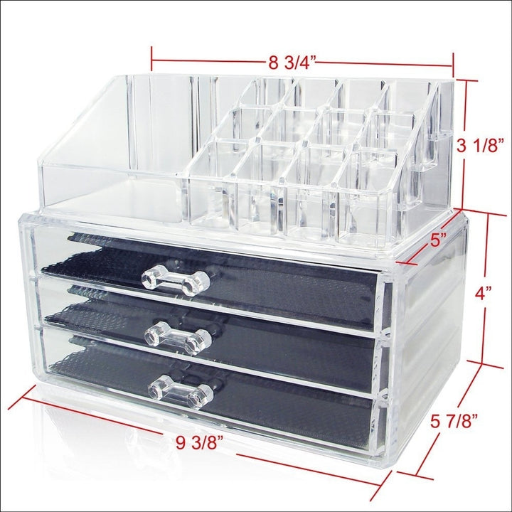 Acrylic Jewelry and Cosmetic Storage Display Boxes Two Pieces Set - COS Image 3