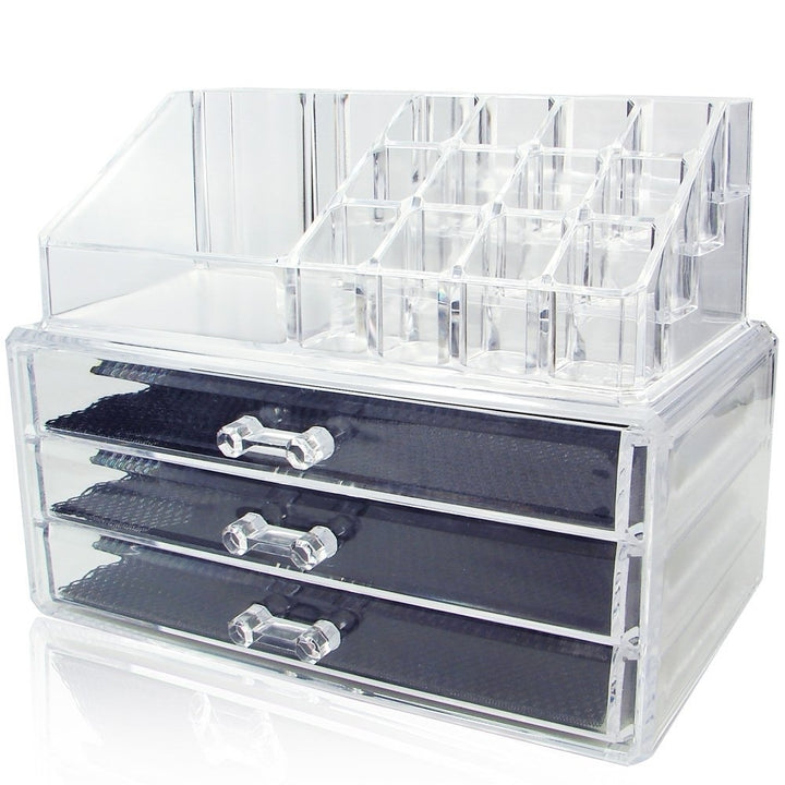 Acrylic Jewelry and Cosmetic Storage Display Boxes Two Pieces Set - COS Image 4