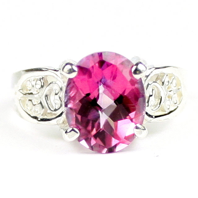 Pure Pink Topaz 925 Sterling Silver Ladies Ring SR369 Image 1