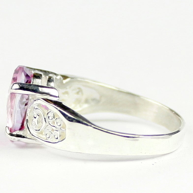 Pure Pink Topaz 925 Sterling Silver Ladies Ring SR369 Image 3