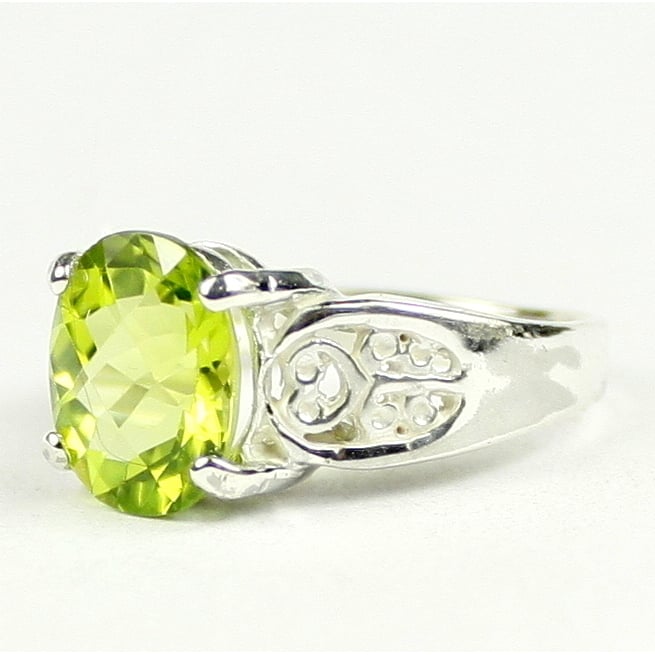 Peridot 925 Sterling Silver Ladies Ring SR369 Image 2