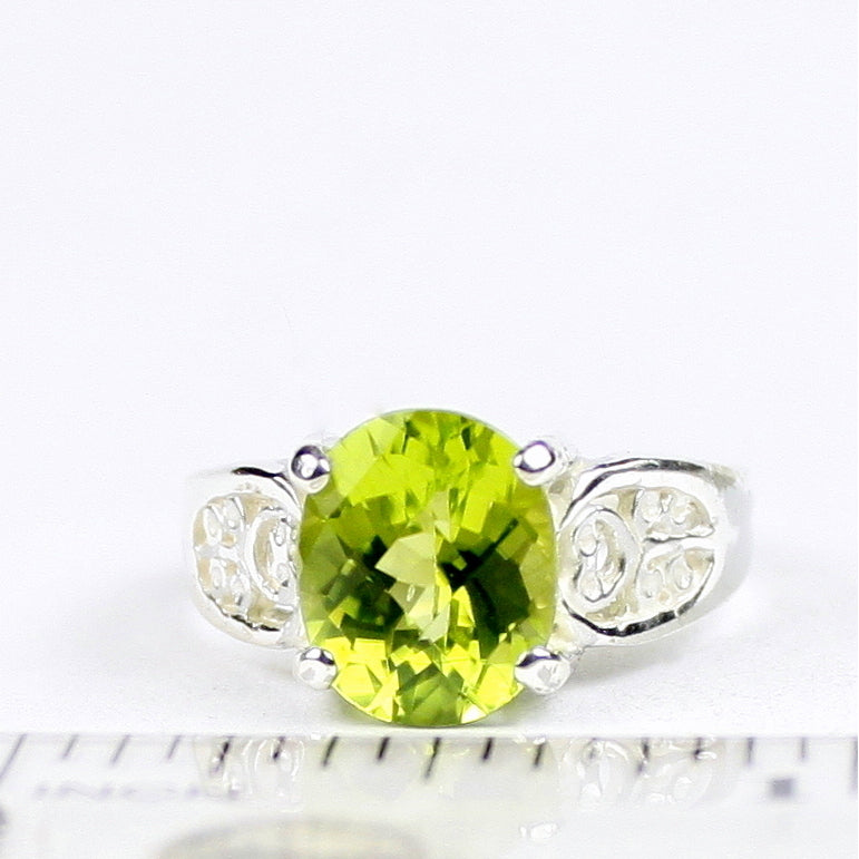 Peridot 925 Sterling Silver Ladies Ring SR369 Image 4