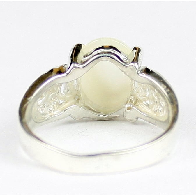 SR369 Mother of Pearl 925 Sterling Silver Ladies Ring, Image 4