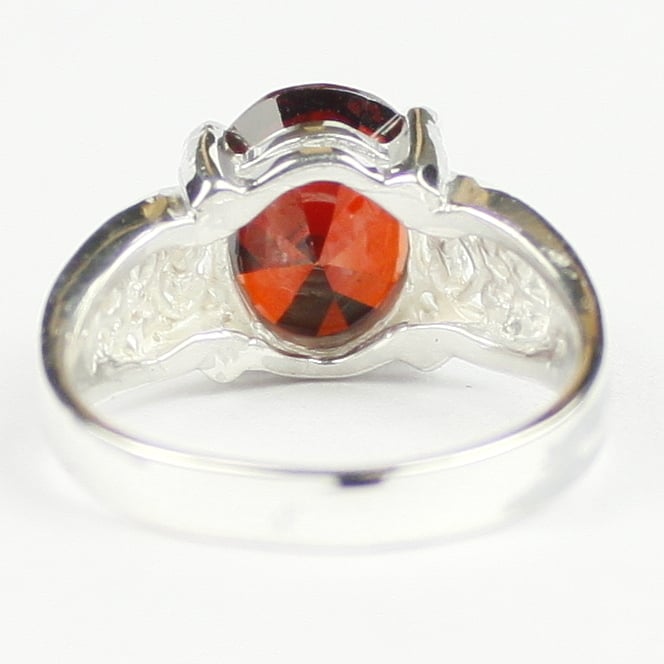 Garnet CZ 925 Sterling Silver Ladies Ring SR369 Image 4