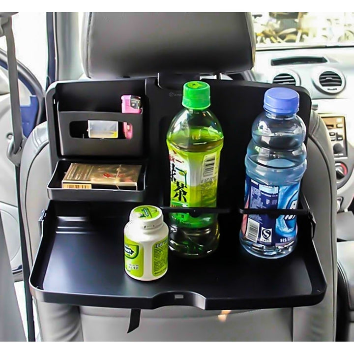 Zone Tech Back Seat Car Travel Food Drink Portable Desk Tray Holder Organizer Image 4