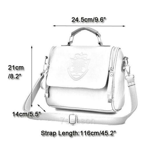 Fashion Women Handbag Vintage Stamping Shield Camera Satchel Shouder Bags Black Image 2