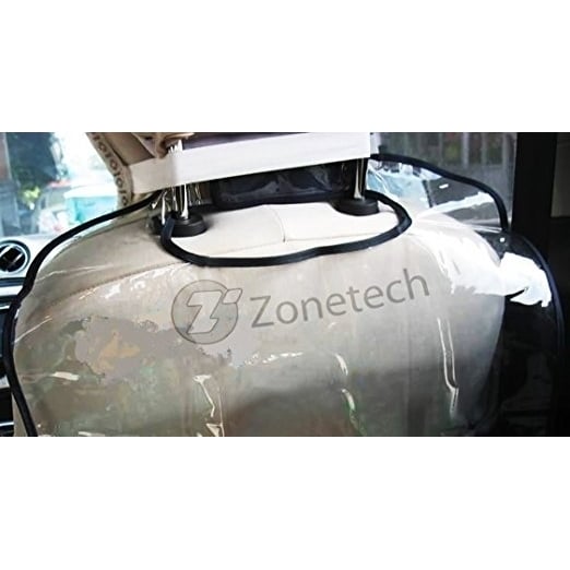 Zone Tech 2x Clear Car Seat Back Protectors for Children Babies Dogs Keeps Clean Image 2