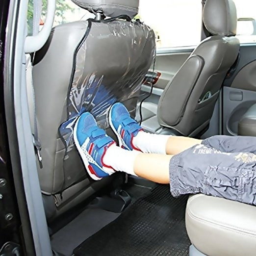 Zone Tech 2x Clear Car Seat Back Protectors for Children Babies Dogs Keeps Clean Image 4