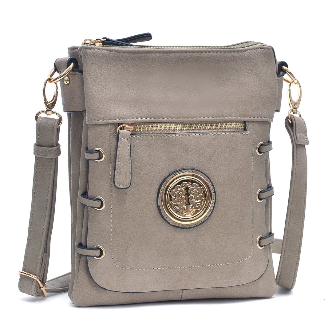 Dasein Gold-Tone Messenger Bag Image 2