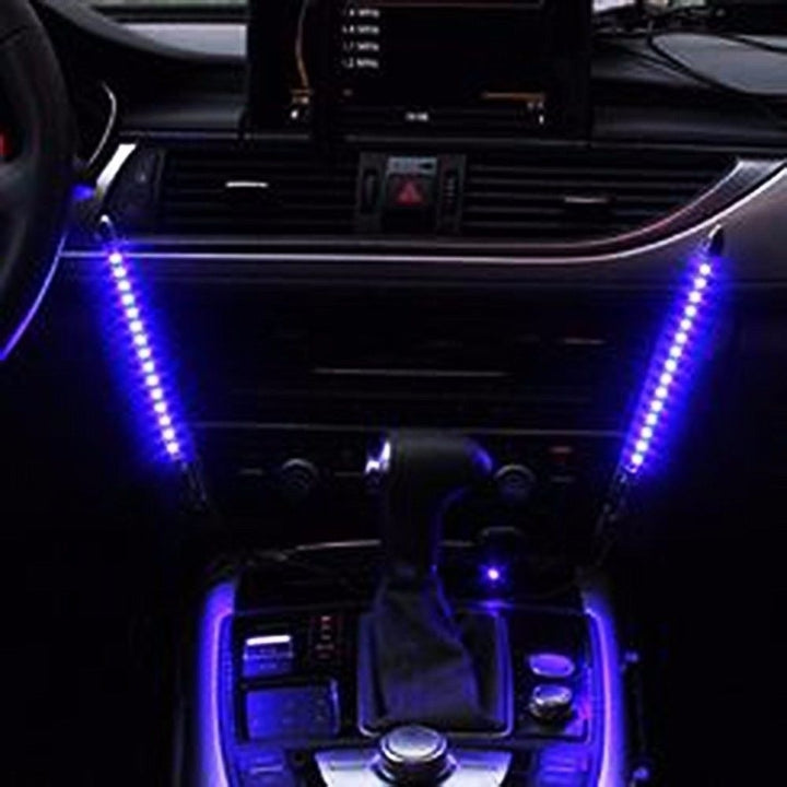 Zone Tech 2x Blue 15 LED Sound Activated Interior Car Dash Music Rhythm Lights Image 4