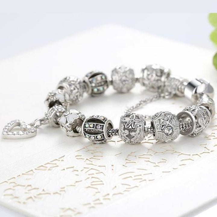 Swarovski Elements Crystal Heart Charm Bracelet Image 3