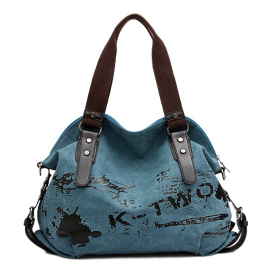 Hit the color shoulder portable handbag Image 1