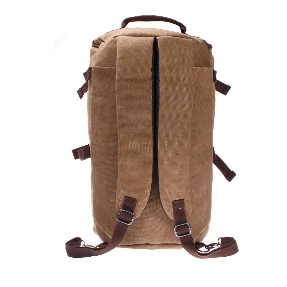 Mens Vintage Novelty Brown Canvas  Backpack Camping Gym Shoulder Bag Luggage Hand Bag Sports Bag Image 2