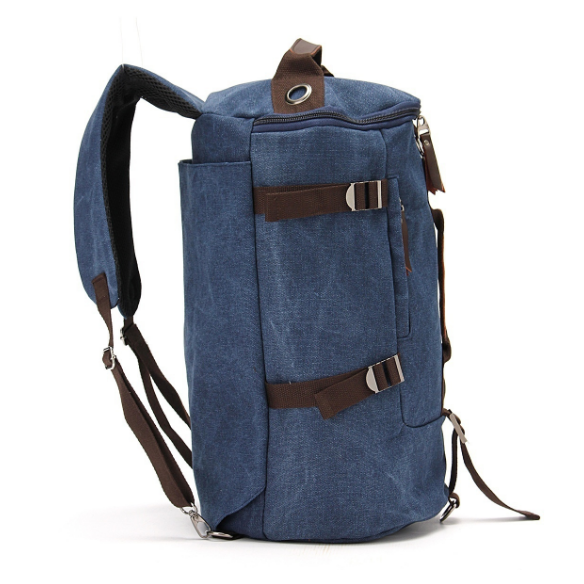Mens Vintage Novelty Brown Canvas  Backpack Camping Gym Shoulder Bag Luggage Hand Bag Sports Bag Image 4