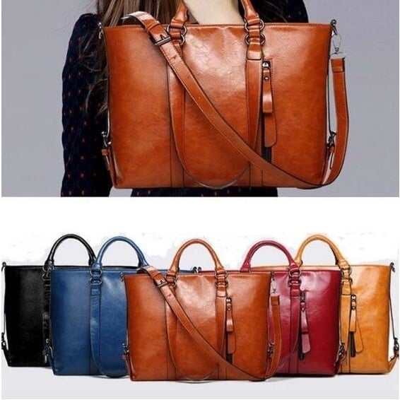Fashion Leather Bags Tote Handbags Women Messenger Bags Shoulder Image 1