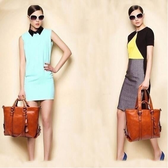 Fashion Leather Bags Tote Handbags Women Messenger Bags Shoulder Image 2