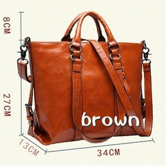 Fashion Leather Bags Tote Handbags Women Messenger Bags Shoulder Image 4