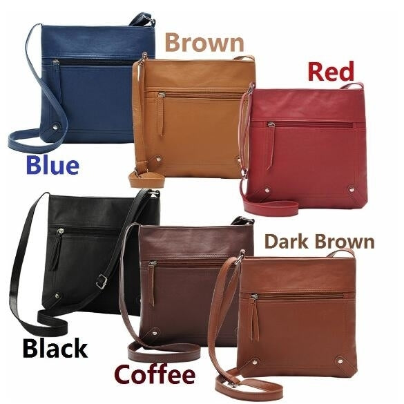 Womens Fashion Faux Leather Handbag Satchel Cross Body Bag Image 2