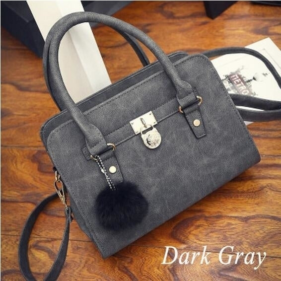 Lady PU Leather Shoulder Bag Totes Purse Messenger Handbag Image 2