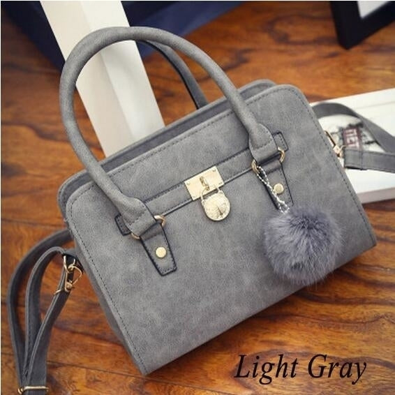 Lady PU Leather Shoulder Bag Totes Purse Messenger Handbag Image 3