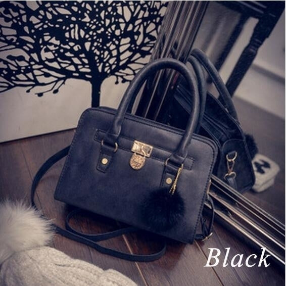 Lady PU Leather Shoulder Bag Totes Purse Messenger Handbag Image 4