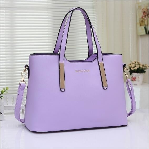 Ladies PU Leather Handbags Casual Zipper Crossbody Bags Shoulder Bags Image 4