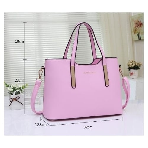 Ladies PU Leather Handbags Casual Zipper Crossbody Bags Shoulder Bags Image 6