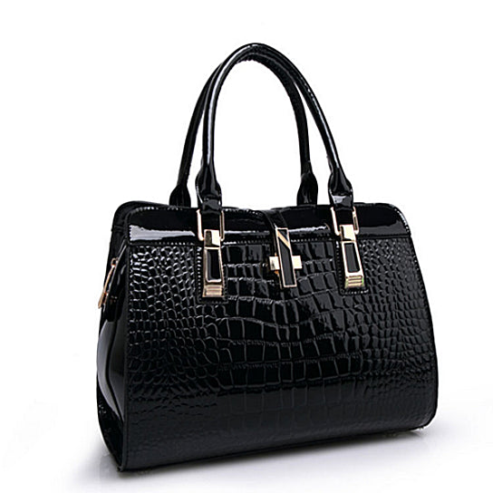 Fashion Big Bags Women Cowhide Handbag Bag Shoulder bag Vintage crocodile Image 2