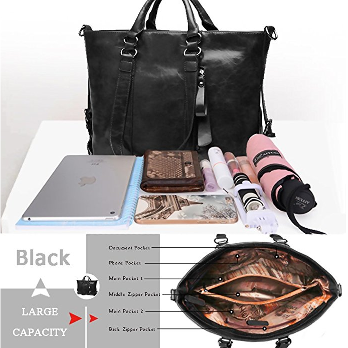 Women Top Handle Satchel Handbags Shoulder Bags Top Tote Purse Image 4