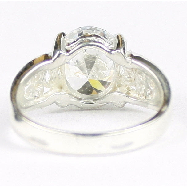 Cubic Zirconia 925 Sterling Silver Ladies Ring SR369 Image 4