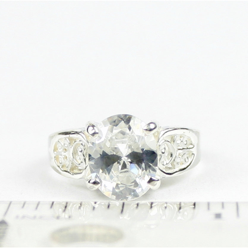 Cubic Zirconia 925 Sterling Silver Ladies Ring SR369 Image 4