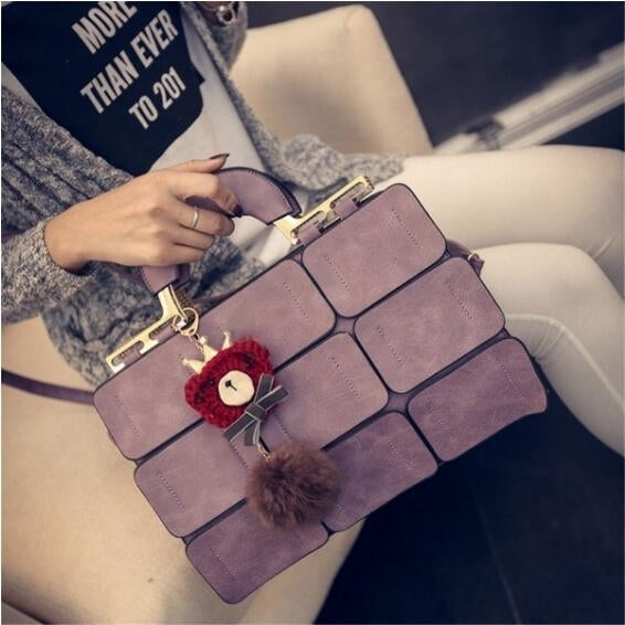 Women PU Leather Handbag Shoulder Purse Tote Messenger Crossbody Bag Image 1