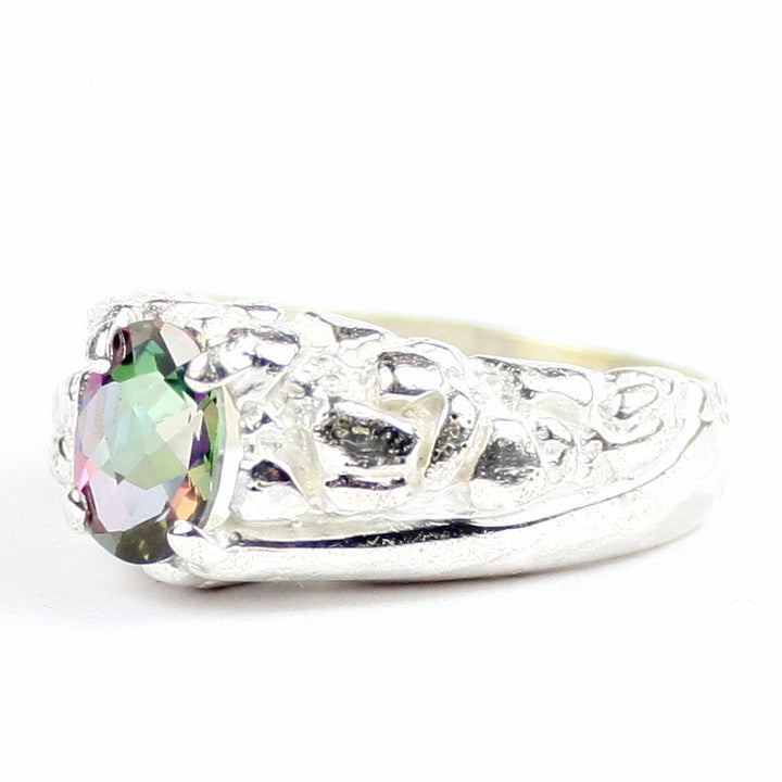 SR368Mystic Fire Topaz925 Sterling Silver Mens Ring, Image 2